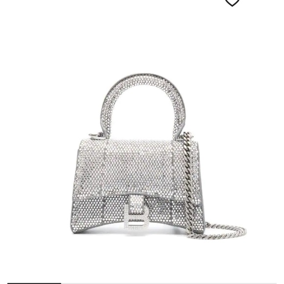 Balenciaga Handbags - Balenciaga Hourglass crystal-embellished mini bag